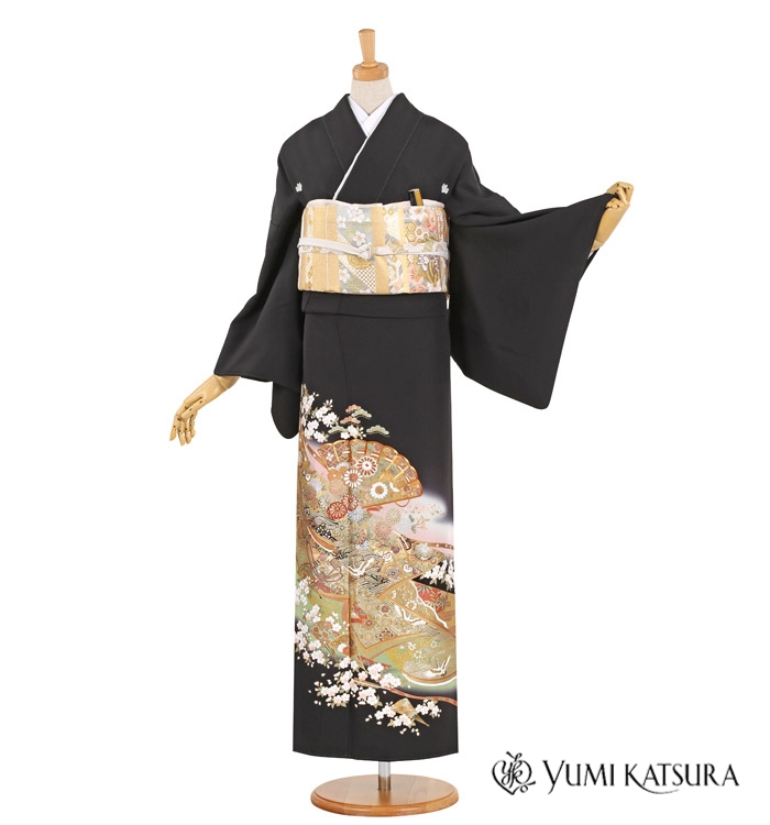 桂由美 黒留袖 No.CA-1004-ワイド-MOサイズ
