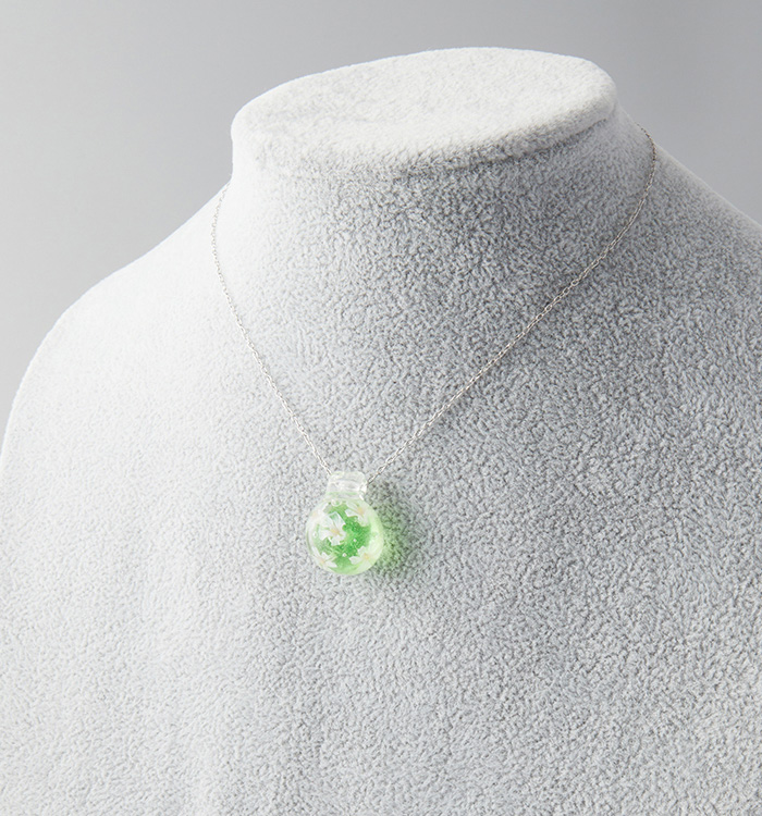 【ガラストップペンダント】桜茶（緑） No.5WI-0029-00_01