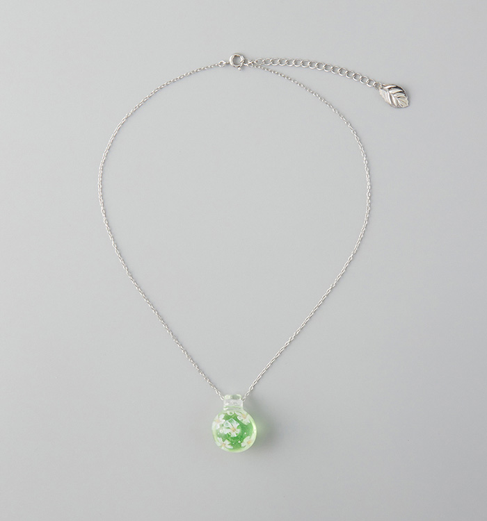 【ガラストップペンダント】桜茶（緑） No.5WI-0029-00_02