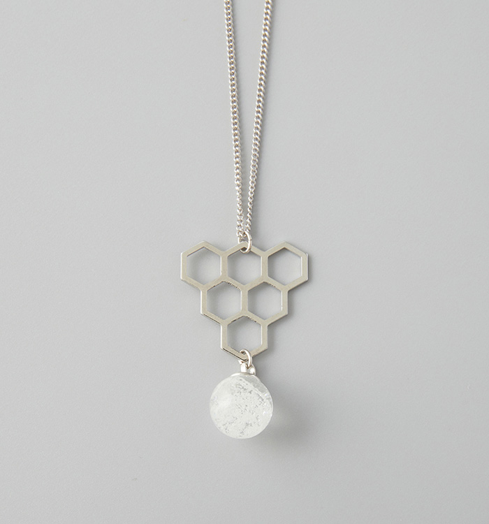 【ガラス玉ペンダント】燐光玉（ハニカム） No.5WI-0031-00_03