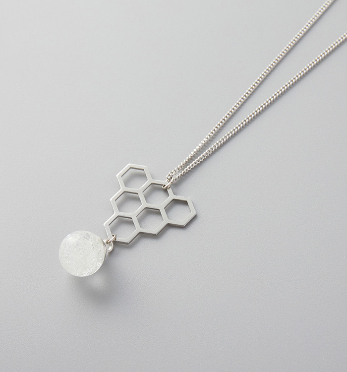 【ガラス玉ペンダント】燐光玉（ハニカム） No.5WI-0031-00_04