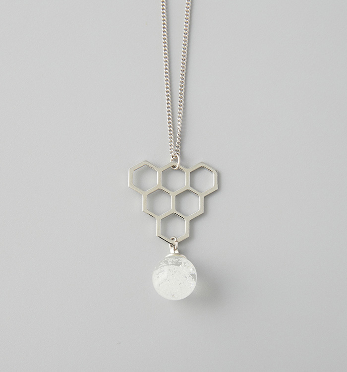 【ガラス玉ペンダント】燐光玉（ハニカム） No.5WI-0031-00_05