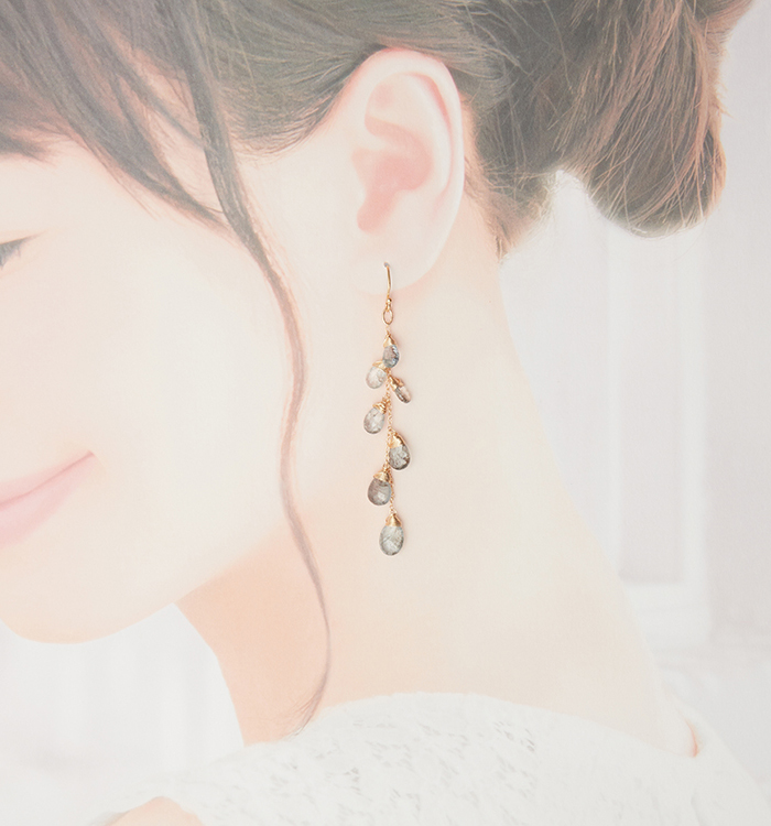 モスアクアマリン7粒巻き巻きピアス№5T-944 No.5XE-0067-00の通販