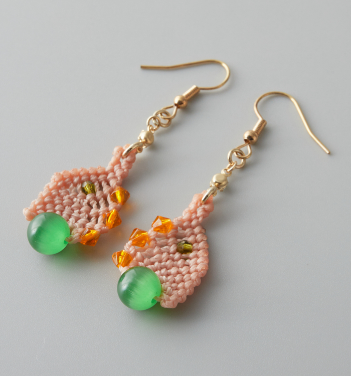 天使のマクラメピアス ピンク No.5XJ-0112-11の通販｜きもの365