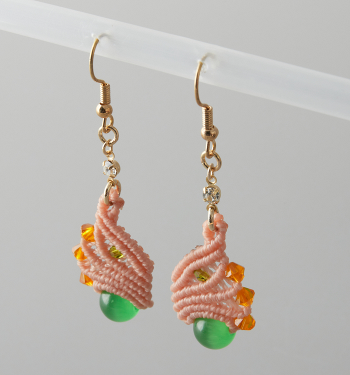 天使のマクラメピアス ピンク No.5XJ-0112-11の通販｜きもの365