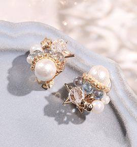 夜空 イヤリング ブルー No.5XN-0004-10