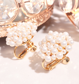 粒パール大　イヤリング No.5XP-0017-00