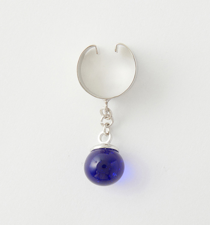 【ガラス玉イヤーカフ】瑠璃玉 No.5XT-0024-00_02