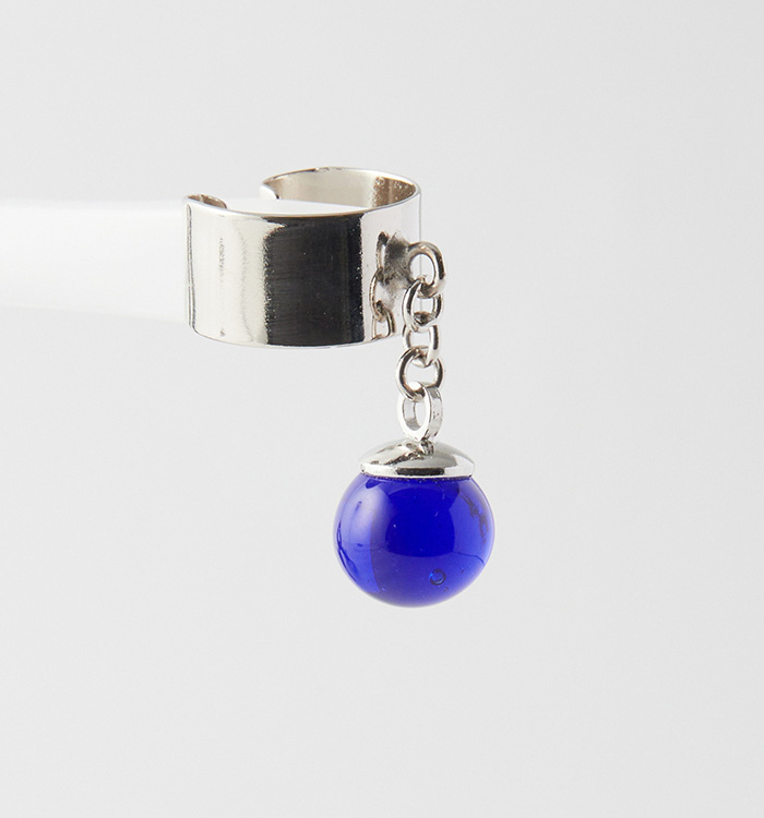 【ガラス玉イヤーカフ】瑠璃玉 No.5XT-0024-00_05