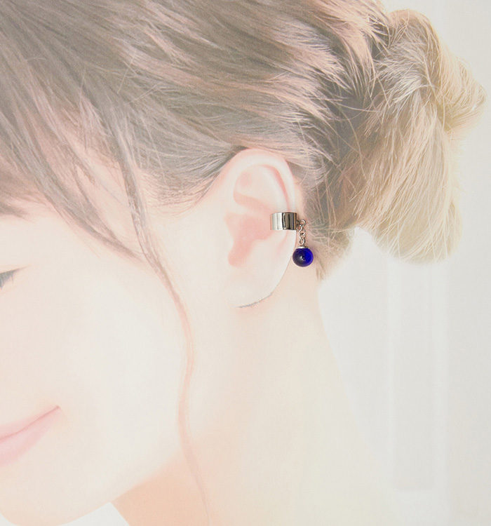 【ガラス玉イヤーカフ】瑠璃玉 No.5XT-0024-00_07