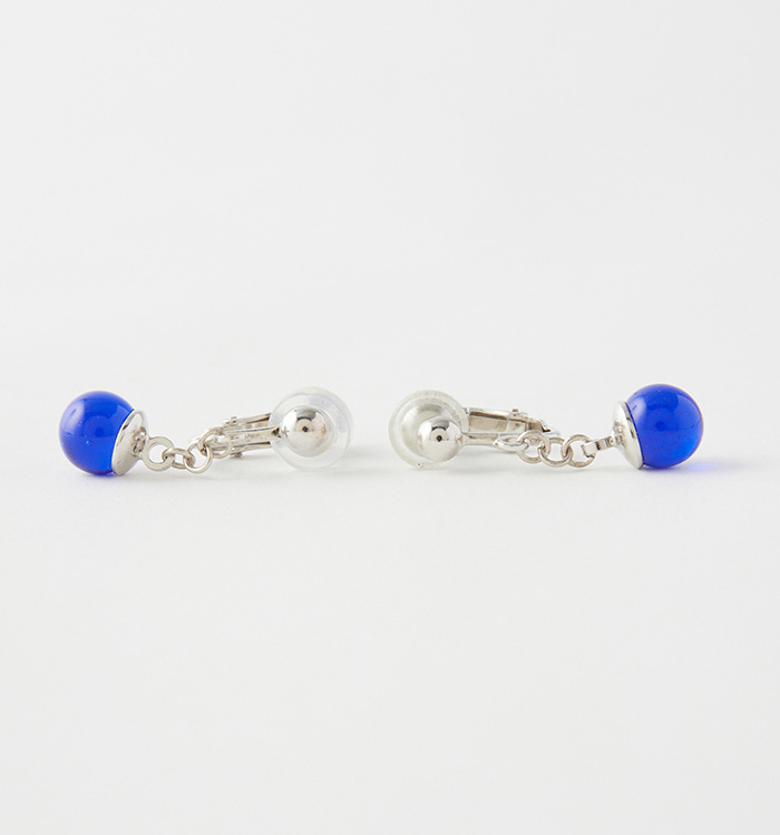 【ガラス玉イヤリング】瑠璃玉 No.5XT-0050-00_04