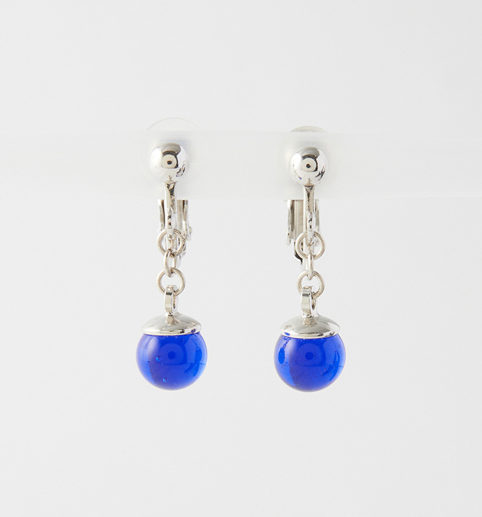 【ガラス玉イヤリング】瑠璃玉 No.5XT-0050-00_05
