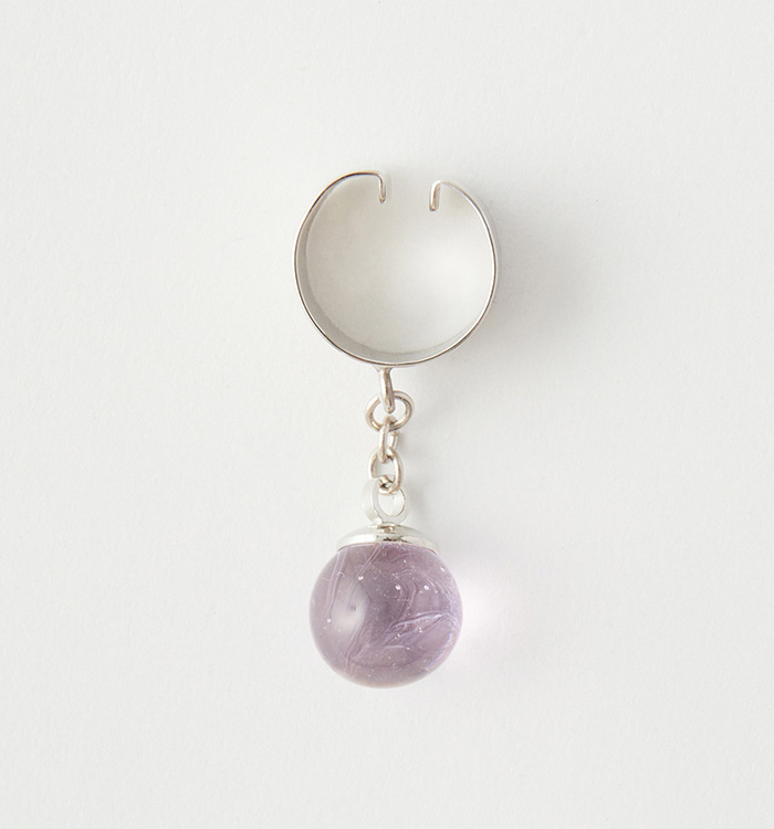 【ガラス玉イヤーカフ】オーロラピンク No.5XT-0052-00_01