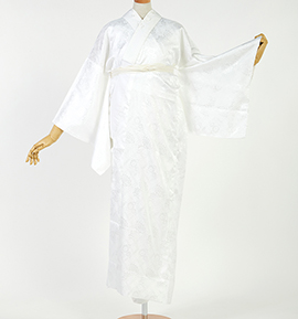 訪問着・留袖用長襦袢 刺繍半衿付き 中古品 No.5YB-0105-00