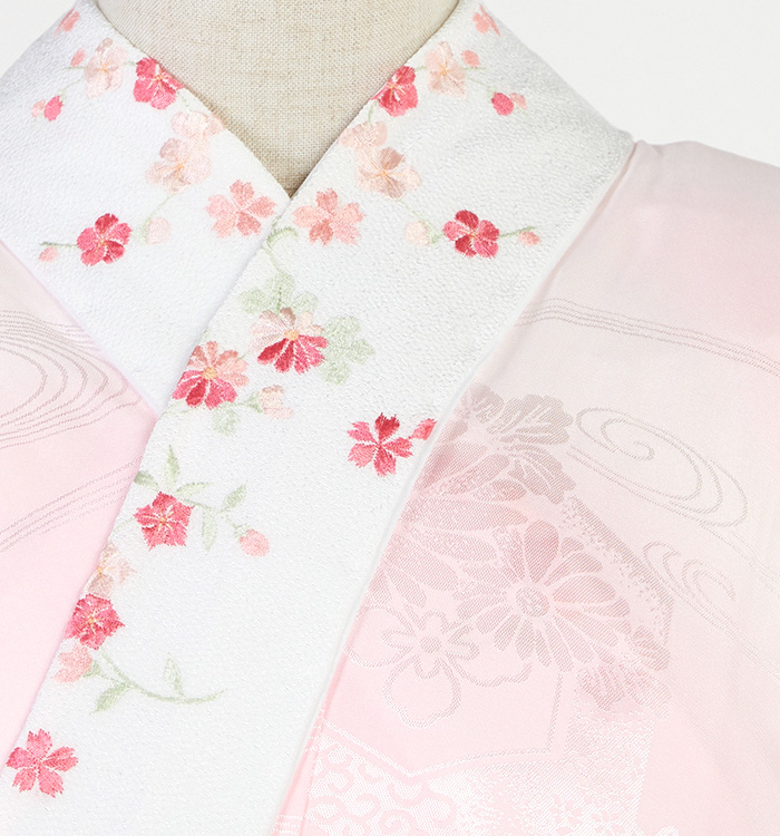 振袖用長襦袢 刺繍半衿付き 中古品 No.5YB-0202-00の通販｜きもの365