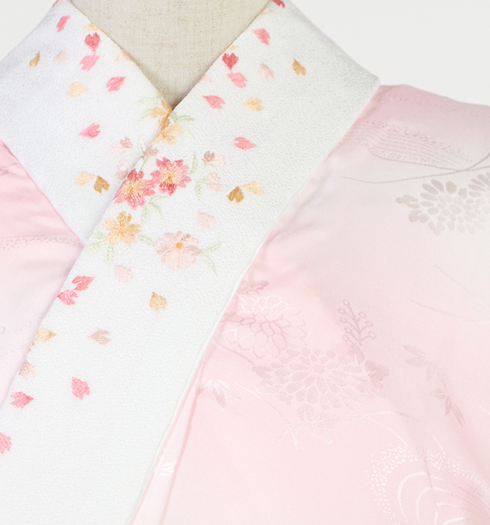 振袖用長襦袢 刺繍半衿付き 中古品 No.5YB-0206-00の通販｜きもの365