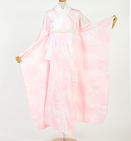 さくら！振り袖用長襦袢 SOUBIEN 振袖長襦袢 桜色 ピンク 花柄 半襟付 じゅばん 長襦袢