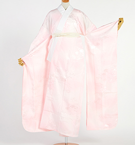 3055 正絹振袖長襦袢 半襟付き 振袖用長襦袢 刺繍半衿付き 中古品 No.5YB-0271-00の通販｜きもの365