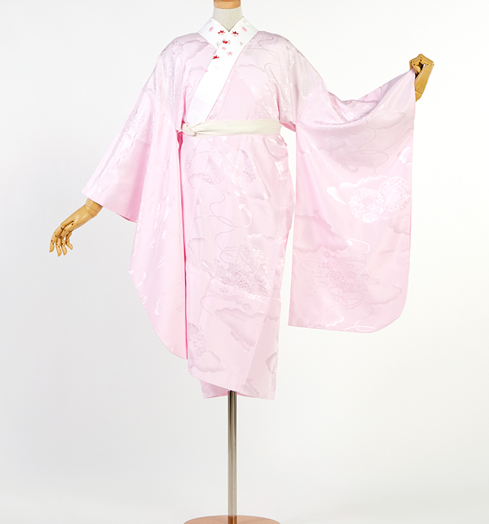 卒業袴 二尺袖用長襦袢 刺繍半衿付き 中古品 No.5YB-0314-00