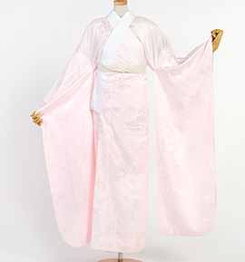 606u3☆振袖用長襦袢 /裄66袖丈107/刺繍半衿付☆美品 振袖用長襦袢 刺繍半衿付き 中古品 No.5YB-0206-00の通販｜きもの365