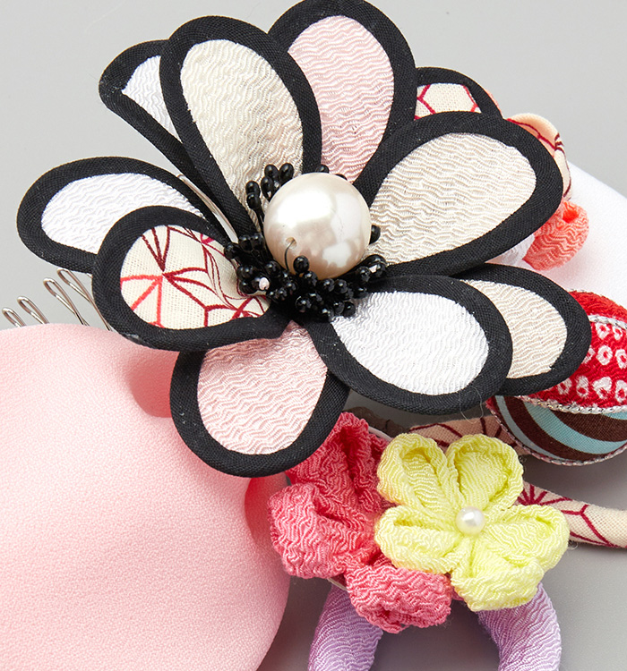 髪飾りセット 5点 七五三用 楽天市場】髪飾り 成人式 Uピン5点セット 芍薬に小花 クリーム ピンク