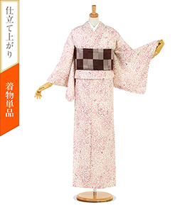 【仕立て上がり】小紋 すぐに着られる洗える着物 Lサイズ No.5YI-0043-10-R