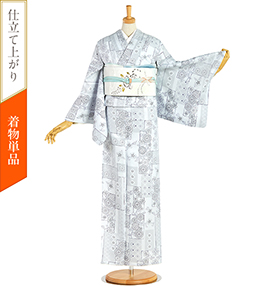 仕立て上がり】小紋 すぐに着られる洗える着物 Lサイズ No.5YI-0048-10