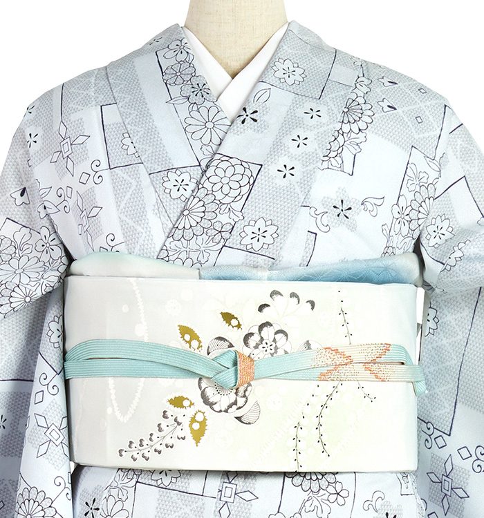 仕立て上がり】小紋 すぐに着られる洗える着物 Lサイズ No.5YI-0048-10