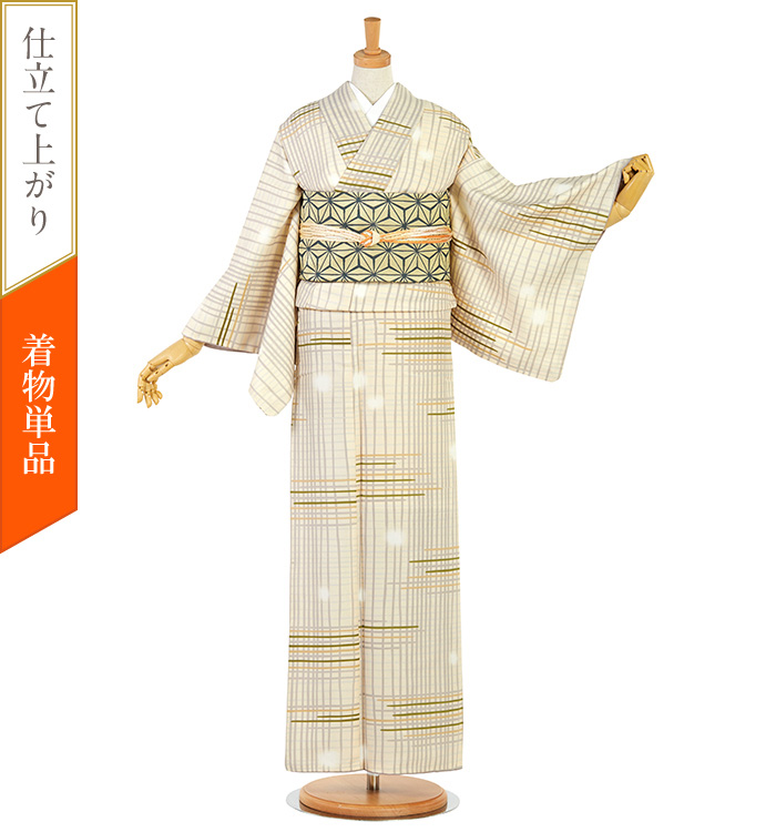 仕立て上がり】小紋 すぐに着られる洗える着物 Mサイズ No.5YI-0054-00 