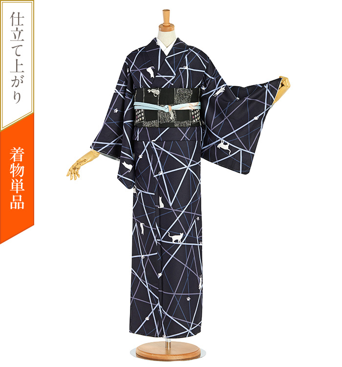 仕立て上がり】小紋 すぐに着られる洗える着物 Lサイズ No.5YI-0060-10