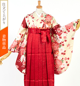 【中古品】小振袖 すぐに着られる洗える着物 No.5YI-0216-00