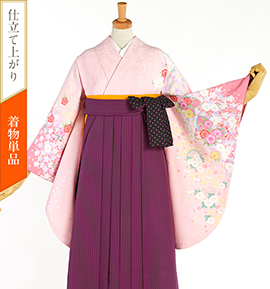 【中古品】小振袖 すぐに着られる洗える着物 No.5YI-0229-00