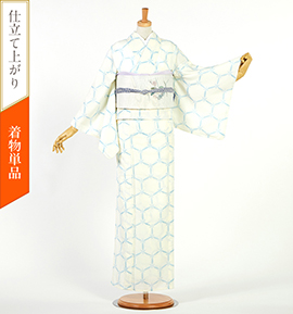 【仕立て上がり】夏小紋 すぐに着られる洗える着物 Mサイズ No.5YI-0239-02-R