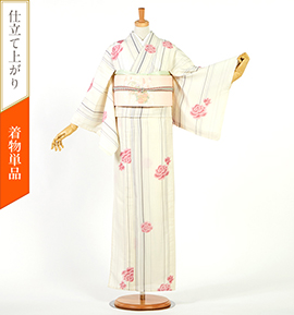【仕立て上がり】夏小紋 すぐに着られる洗える着物 Mサイズ No.5YI-0253-02-R