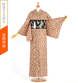 仕立て上がり】小紋 すぐに着られる洗える着物 Lサイズ No.5YI-0064-10