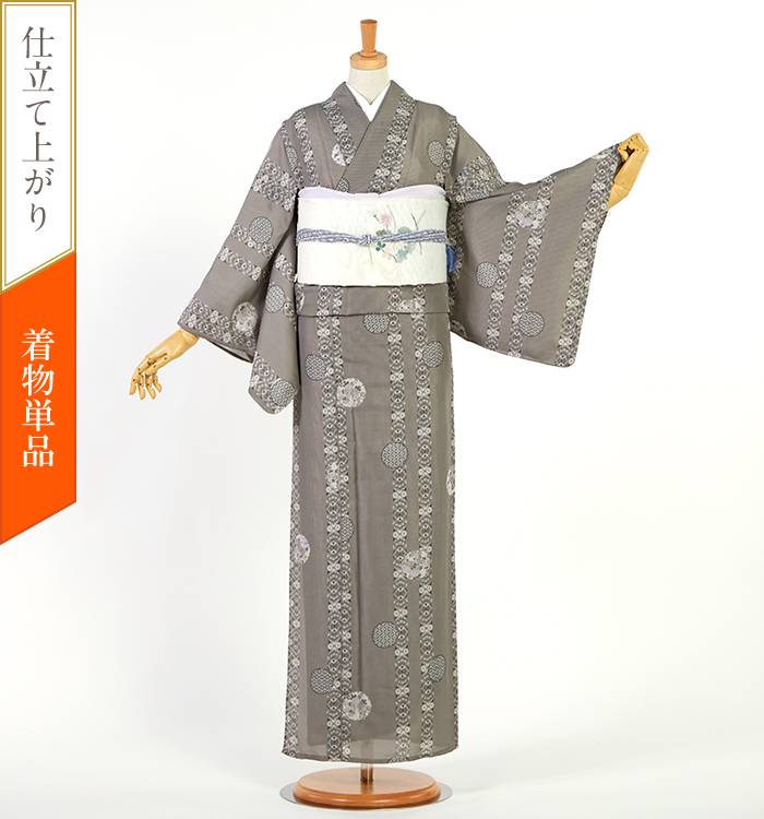 仕立て上がり】夏小紋 すぐに着られる洗える着物 Lサイズ No.5YI-0263