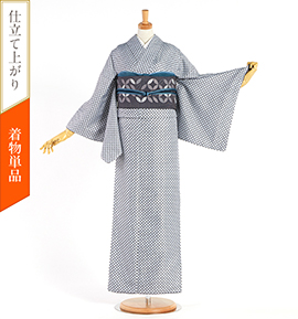 【仕立て上がり】小紋 すぐに着られる洗える着物 Lサイズ No.5YI-0269-03-R