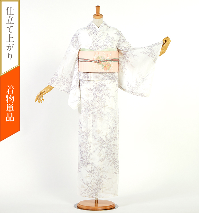 【洗える夏着物】上質な化繊　小紋　居敷当てあり machigiya_rokm-3421