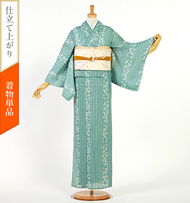 【仕立て上がり】夏小紋 すぐに着られる洗える着物 Mサイズ No.5YI-0281-02-R