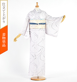【仕立て上がり】夏小紋 すぐに着られる洗える着物 Lサイズ No.5YI-0282-03-R