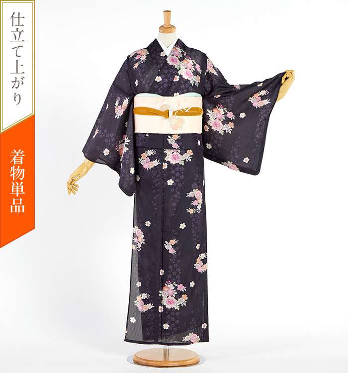 仕立て上がり】夏小紋 すぐに着られる洗える着物 Mサイズ No.5YI