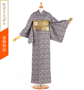 【仕立て上がり】小紋 すぐに着られる洗える着物 Lサイズ No.5YI-0291-03