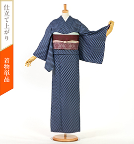 【仕立て上がり】小紋 すぐに着られる洗える着物 Lサイズ No.5YI-0300-03
