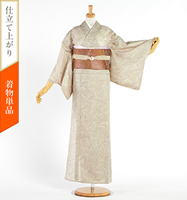 【仕立て上がり】夏小紋 すぐに着られる洗える着物 Lサイズ No.5YI-0301-03-R