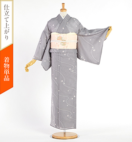 【仕立て上がり】夏小紋 すぐに着られる洗える着物 Lサイズ No.5YI-0311-03-R