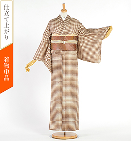 仕立て上がり】小紋 すぐに着られる洗える着物 Mサイズ No.5ZH