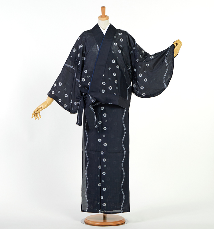 夏の二部式着物 すぐに着られる洗える着物 Lサイズ No.5YI-0323-03-Rの