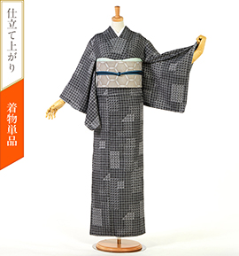 【仕立て上がり】小紋 すぐに着られる洗える着物 Mサイズ No.5YI-0327-02