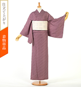 【仕立て上がり】小紋 すぐに着られる洗える着物 Lサイズ No.5YI-0345-13