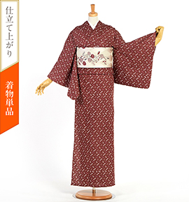 仕立て上がり】はないちりん 木綿の着物 すぐに着られる洗える着物 M